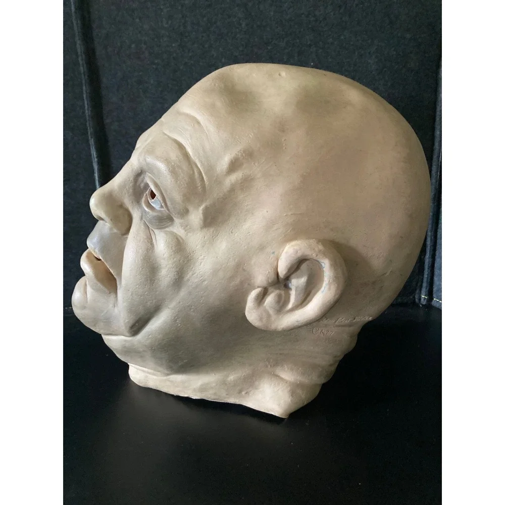 Vintage 1977 Don Post Studios Latex Mask Scarred Man Horror Halloween Rare